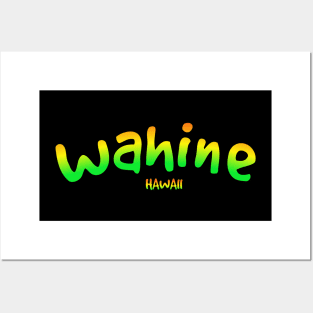 Wahine woman in Hawaiian Posters and Art